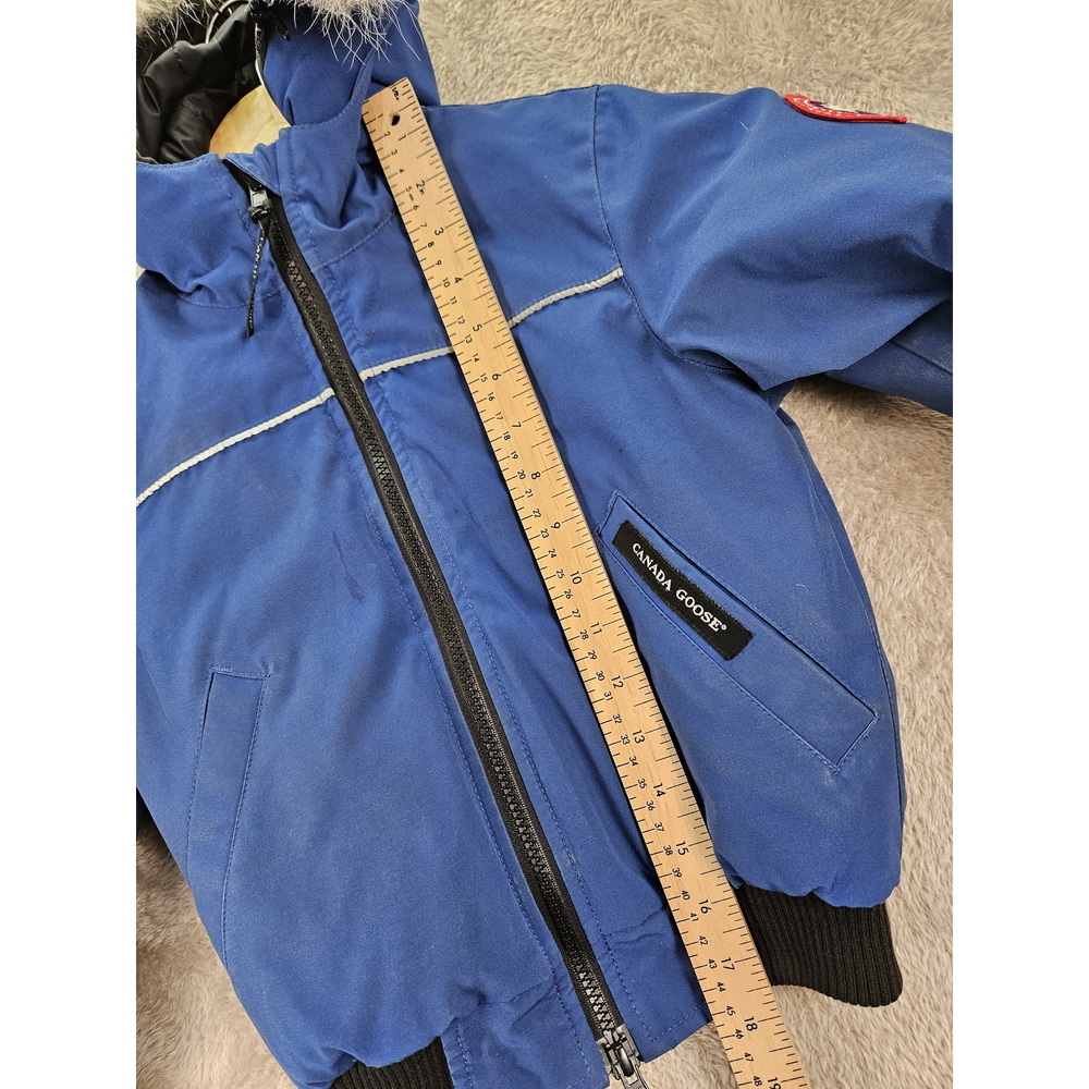 Canada Goose Kids Grizzly Bomber Jacket Removable Fur-trimmed Hood and Reflectiv - Picture 7 of 10